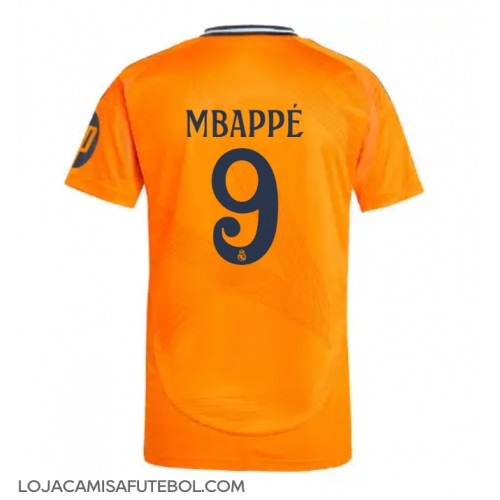 Camisa de Futebol Real Madrid Kylian Mbappe #9 Equipamento Secundário 2024-25 Manga Curta